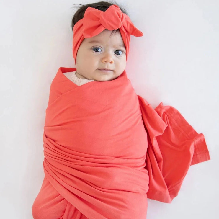 manine baby coral swaddle
