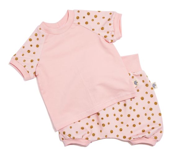 Dots Pink Shorts & T-Shirt
