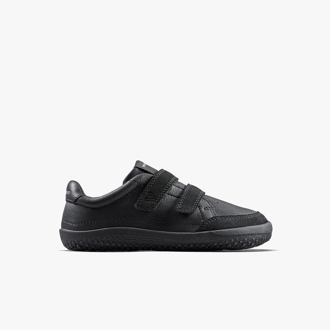 Black children's shoe with velcro straps 