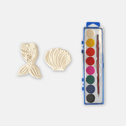 gypsum paint set party favour mermaid