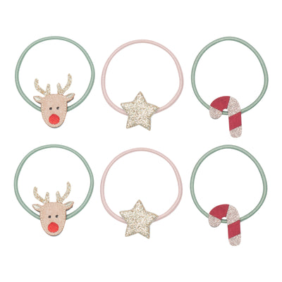 christmas hair ponies accessories 