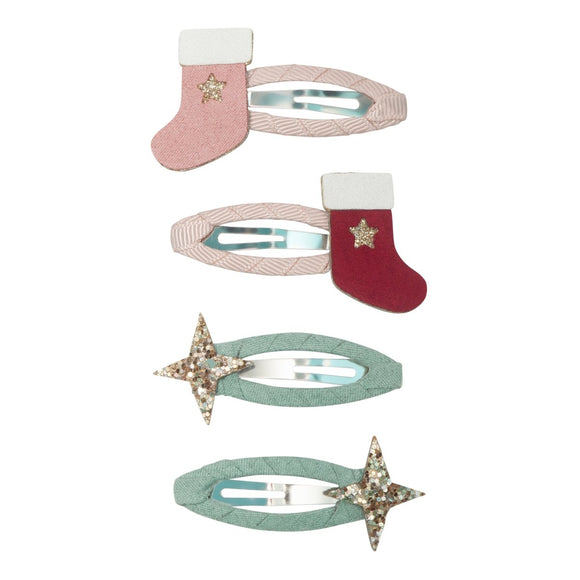 christmas stocking mini hair clic clacs accessories 