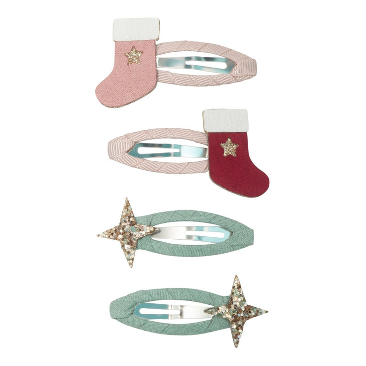 christmas stocking mini hair clic clacs accessories 