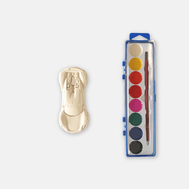 gypsum paint set party favour car