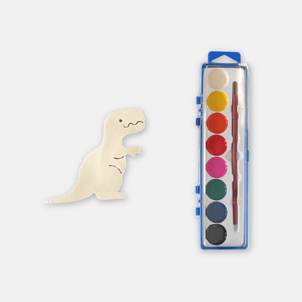 gypsum paint set party favour dinosaur