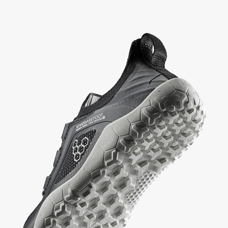 Close-up picture of a black sneakers for kids