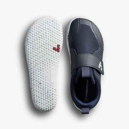 Navy slip-on shoe from vivo barefoot