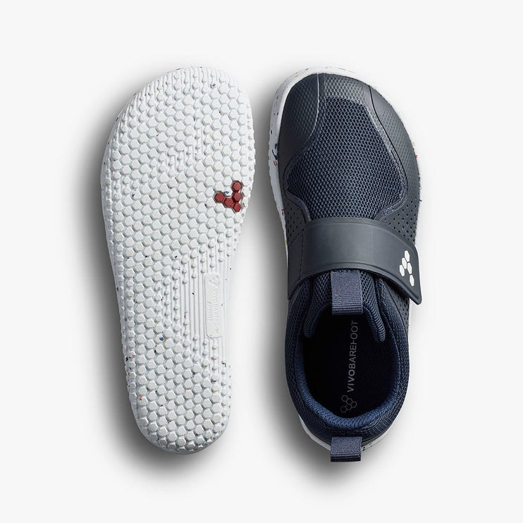 Navy slip-on shoe from vivo barefoot