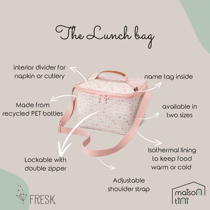 Insulated Large Lunch Bag - Garden Flower