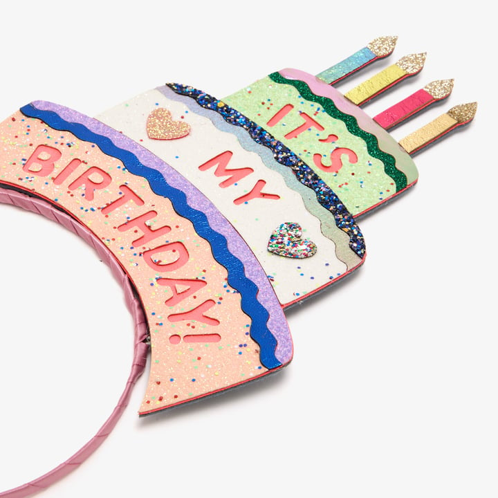 birthday cake headdress with cute design