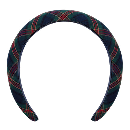 Plaid headband on a white background