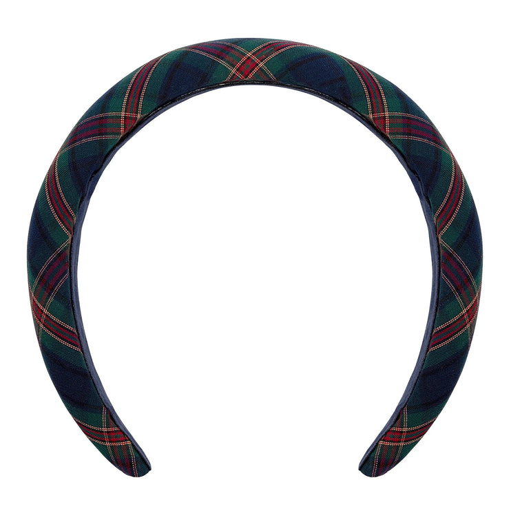 Plaid headband on a white background