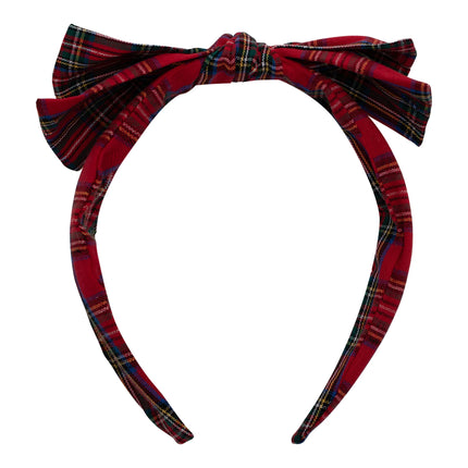 Tartan Edie Alice headband in color red