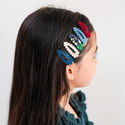 Blackberry Scalloped Mini Hair Clips