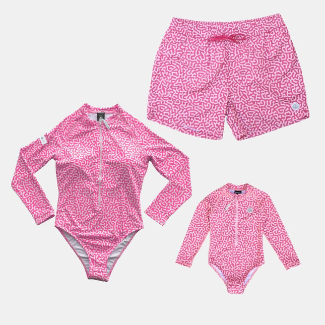 matching family swimwear bundle uv protected mom dad and girl