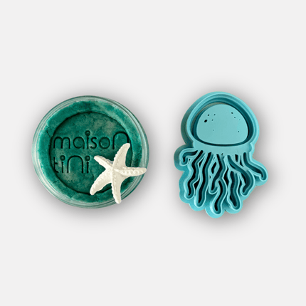 blue playdough set under the water jellyfish cutter party favour kids sensory play