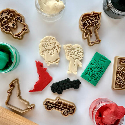 uae cookie cutters and playdough
