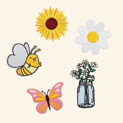 botanical garden theme iron on patches