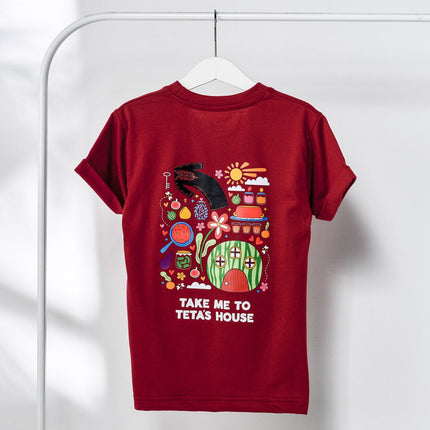 Teta's House T-shirt- Burgundy