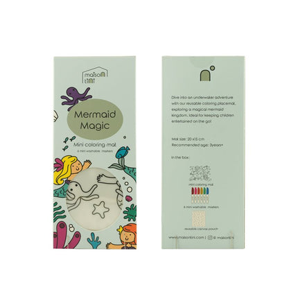 mermaid coloring placemat