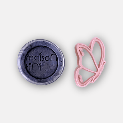 purple playdough set butterfly cutter party favour kids sensory play