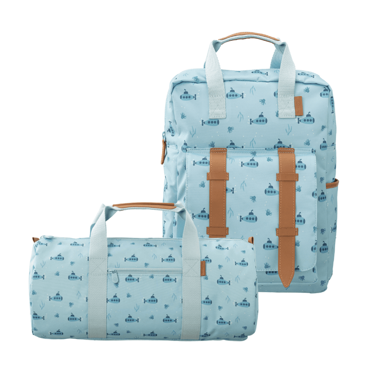 after school set with submarine print