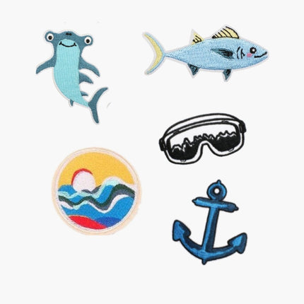 fishing theme iron on patches