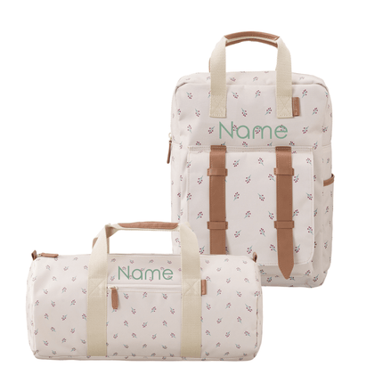 Personalized school bags in berries print