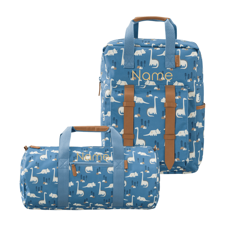 Personalized school bags in dinosaur print