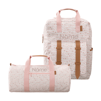 Personalized schools bags in floral print 