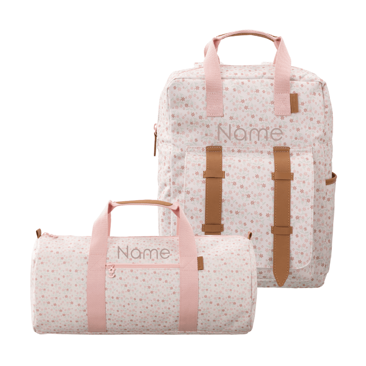 Personalized schools bags in floral print 