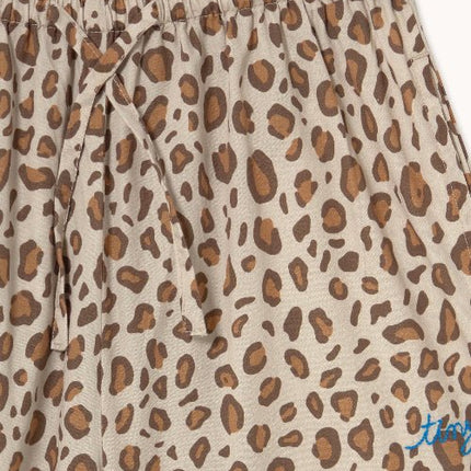 Dark vanilla pant with leopard print