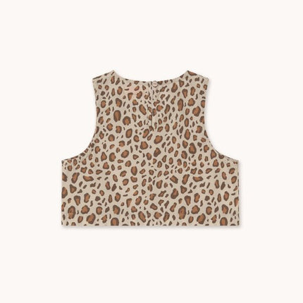 Leopard print sleeveless top 