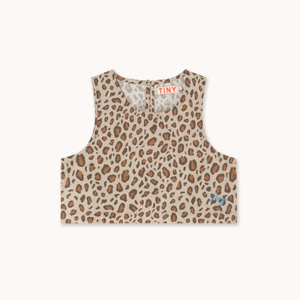 Leopard print sleeveless top 