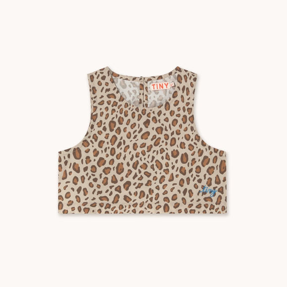 Leopard print sleeveless top 