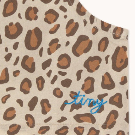Leopard print top with 'tiny' embroidered print