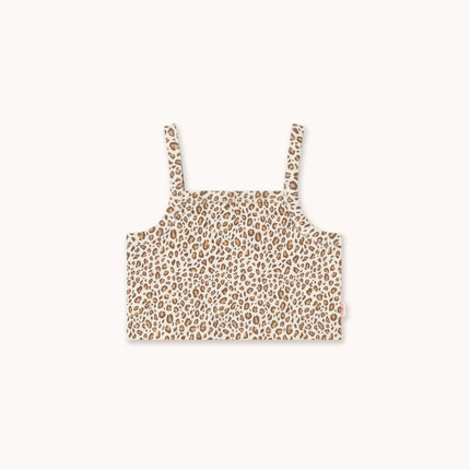 Leopard print top with thin straps