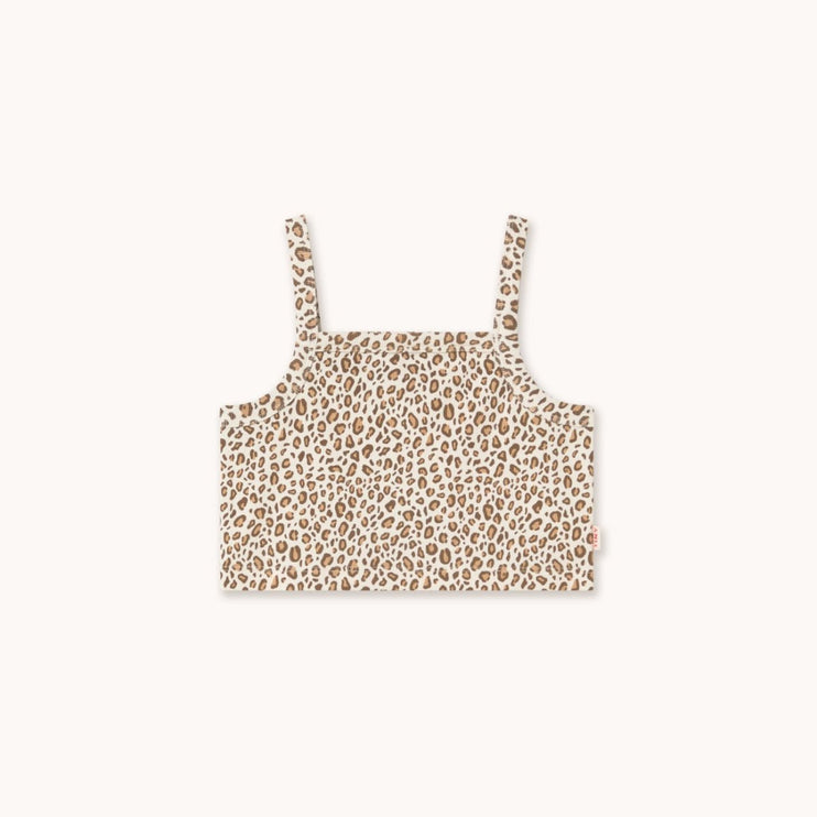 Leopard print top with thin straps