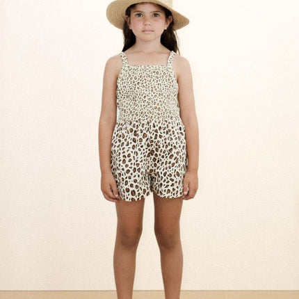Light cream top with leopard print