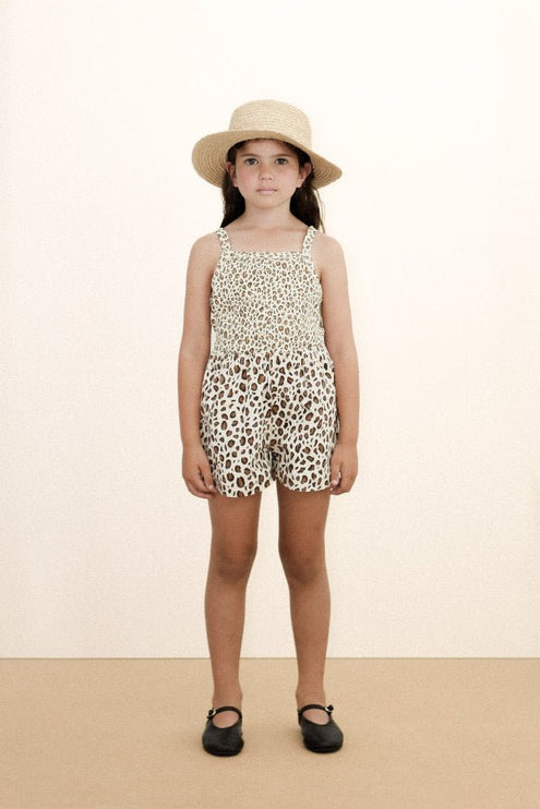 Light cream top with leopard print
