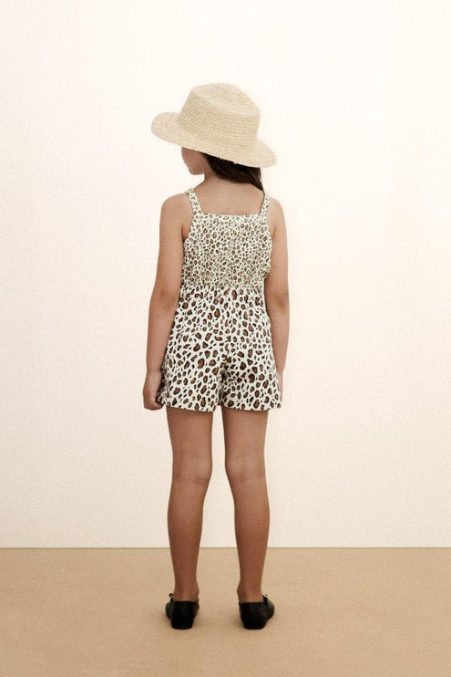 Light cream top with leopard print