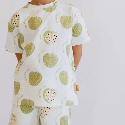 Zoom in of Ashta shirt and short