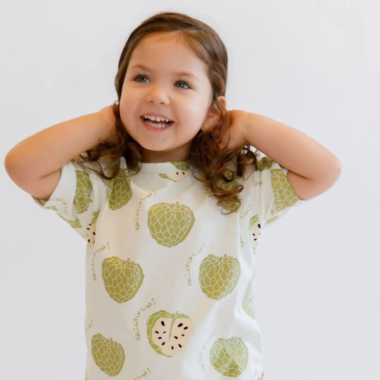 Girl in Ashta shirt and short 