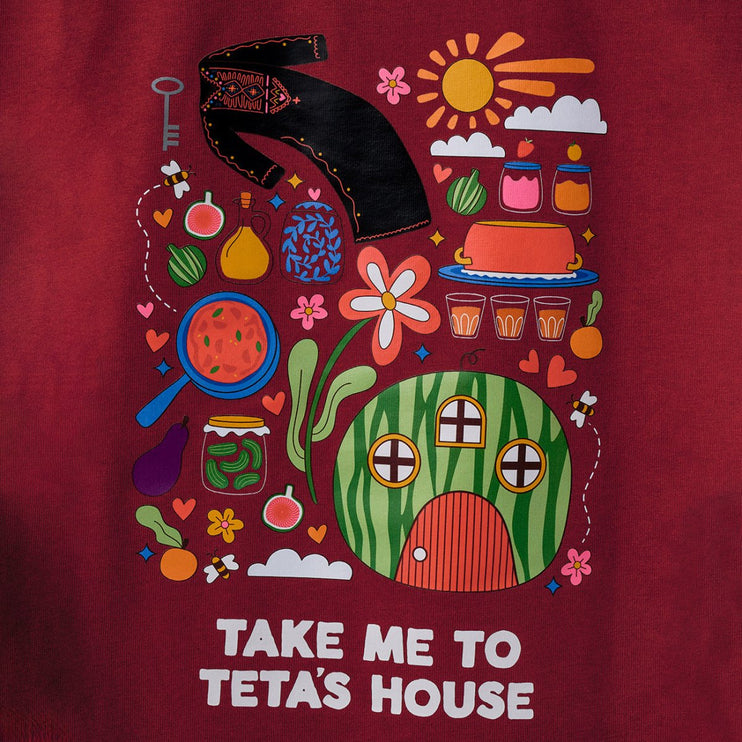 Teta's House T-shirt- Burgundy