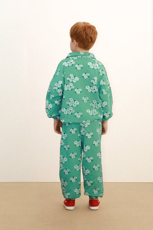 Emarald Sweatshirt with blossoms print