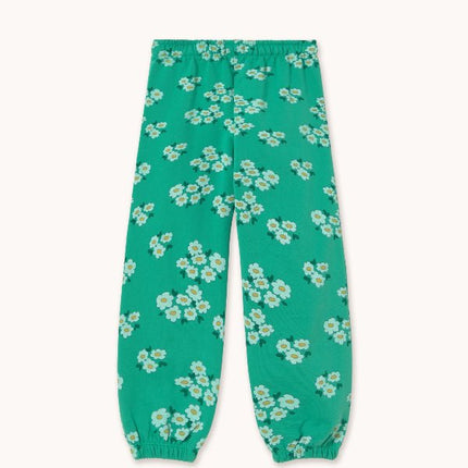 Emerald sweatpant with blossoms print 