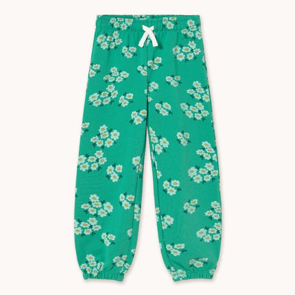 Green floral patterned sweatpants