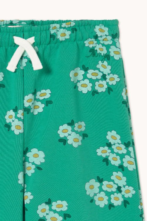 Emerald sweatpant with blossoms printt