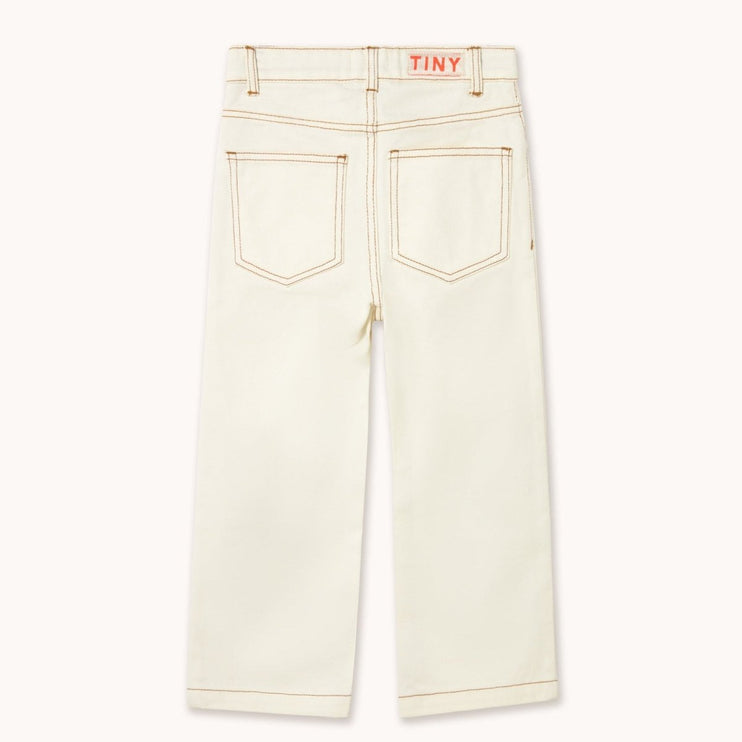 Off-white jeans with 'TINY' print