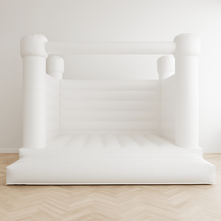 white inflatable 3x3 bouncy castle